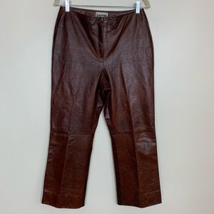 Vintage Bagatelle Genuine Leather Pants Brown